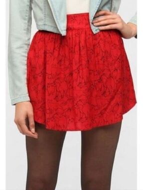 Kimchi Blue | Skirt | M -  Red Cat Pattern